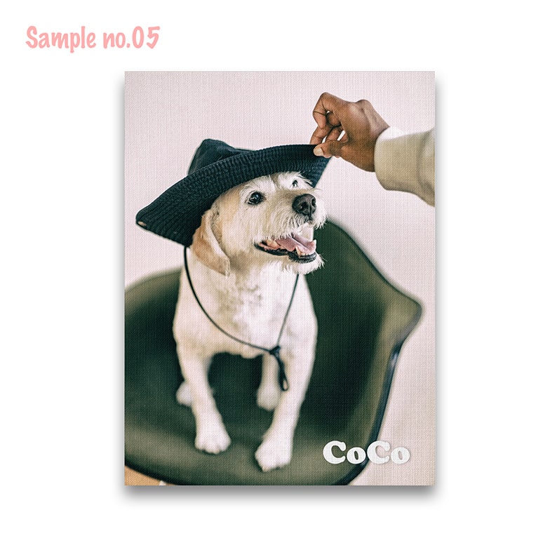 犬の写真ファブリックパネル